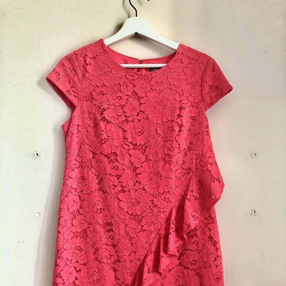 Vince Camuto Women’s Lace Ruffled Party Dress